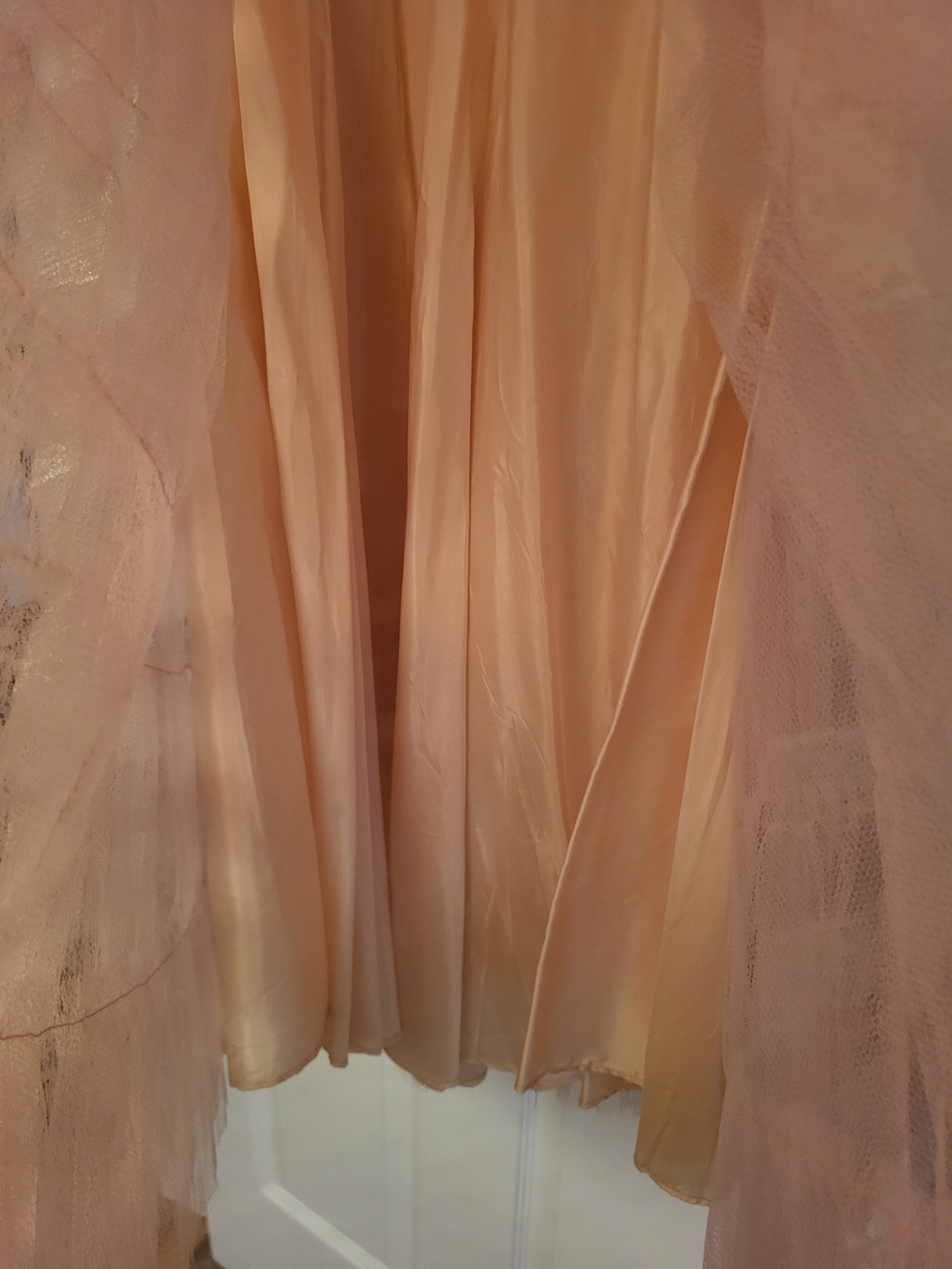 Blush Pink Vintage Lace And Tulle 1950s Strapless Dress - Picture 13 of 13